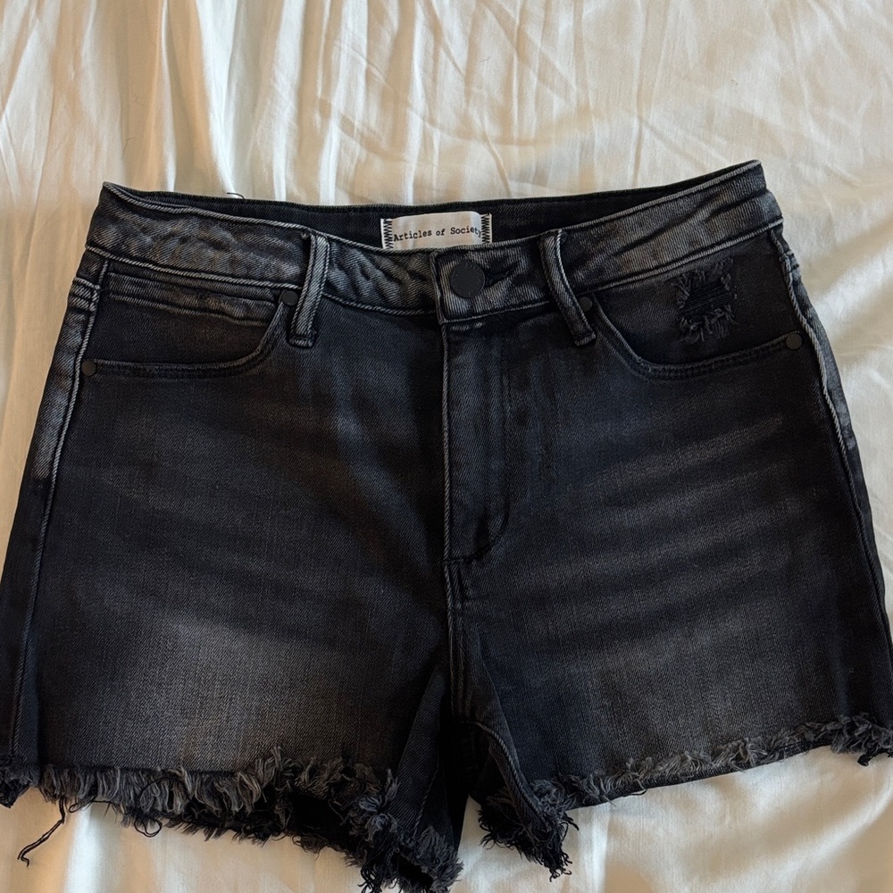 Articles Of Society Dark Wash Jean Shorts